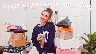 huge pr package unboxing makeup skincare clothes  more [upl. by Ferrick]