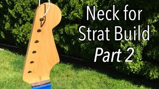 Musikraft Neck for Strat Project  Part 2 Fitting to body amp first spraying [upl. by Penrose]