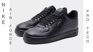 Review Nike Air Force ProTech Triple Black Sneakers Sepatu [upl. by Cranford]