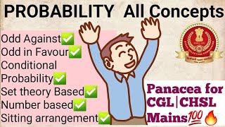 Probability For CGL CHSL Mains 2024  Most asked concepts probability ssccgl2024 sscchsl2024 [upl. by Nadean]