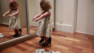 Little Girl Dances in Front of Mirror [upl. by Dahlia]