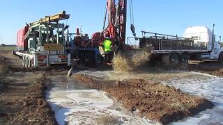 Instaling 200M Deep 14quot 355mm Water Bore Coleambally NSW [upl. by Aretta215]