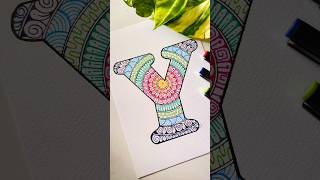 Alphabet Y mandala art 🧘🏻‍♀️✨✨ mandalaartforbeginners shortsvideo [upl. by Teferi]