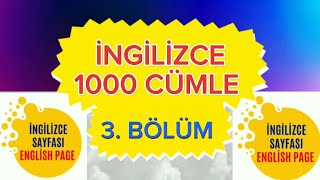 İngilizce 1000 Cümle 3 Bölüm  ingilizce ingilizceöğreniyorum ingilizceöğren [upl. by Terrag]