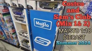 2024 118 Maisto Diecast at Costco amp Sams Club mix 1 amp 2  Summer of Cars [upl. by Eikram]