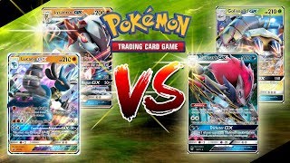 Lucario GXLycanroc GX VS Zoroark GXGolisopod GX  Pokemon TCG Match [upl. by Alleris]