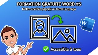 METTRE UN DOCUMENT AU FORMAT PAYSAGE WORD [upl. by Ymac]