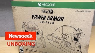 Newsgeek Unboxes Fallout76 Power Armor Edition T51 Helmet [upl. by Luis]