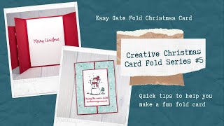 Christmas Gate Fold Card  Creative Christmas Card Fold Series 5 [upl. by Akvir691]