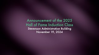 Announcement of the 2025 Hall of Fame Induction Class [upl. by Eriam]