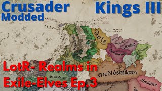 CK3 Modded  LotR Realms in Exile Mod Wood Elves Ep3 [upl. by Enaillil]