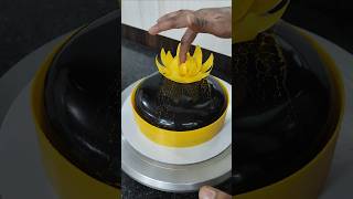 Most satisfying chocolate cake💛🖤decoration ideas chocolatecake shorts ytshorts shortfeed viral [upl. by Caye]