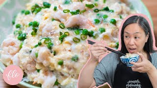 Better Than Chinese Takeout SHRIMP w SILKY SCRAMBLED EGG 滑蛋蝦仁飯 [upl. by Assennej520]