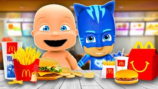 Baby and CATBOY Go to MCDONALDS [upl. by Flint]