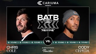 BATB 13 Chris Cole vs Cody Cepeda  Round 3  Battle At The Berrics Presented by Cariuma [upl. by Wilie]