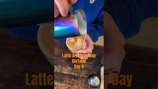 Latte Art Every Day  Cortado  ASMR  Tutorial latteart asmr tutorial [upl. by Esnohpla]