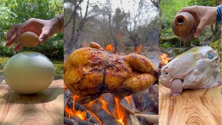 Cooking in Nature  Bushcraft Style Cooking with Natur Cenk  ASMR [upl. by Aziar689]