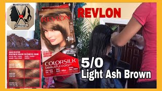 REVLON COLORSILK WITH KERATIN LIGHT ASH BROWN REVIEW [upl. by Wetzell]