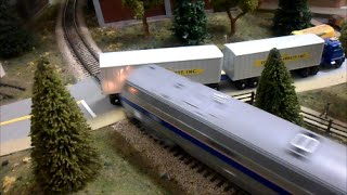 HO Scale Amtrak and CSX Crash [upl. by Randell297]