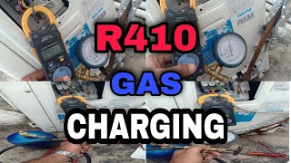 R410 Refrigerant chargingstep by step procedure in hindi [upl. by Adiaros]