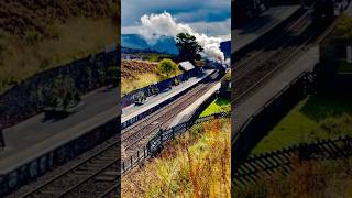 BR Black 5 steam locomotive through England’s Highest Station on The Hadrian railtour [upl. by Rabin]