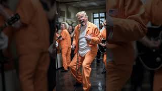 A Presidential Performance Trump Sings Jailhouse Rock in Detention [upl. by Mcneely]