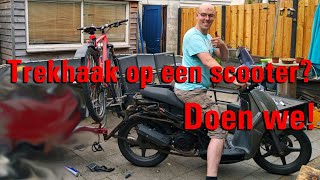 Trekhaak onder een scooter bouwen  kymco people s TRM [upl. by Noirda]