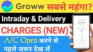 groww app charges in hindi 2024 groww intraday charges groww delivery charges [upl. by Gerrard]