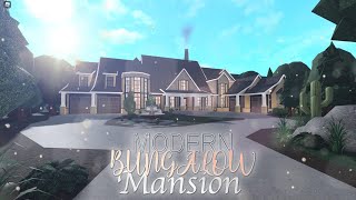 Roblox  Bloxburg Concealed Modern Bungalow Mega Mansion  House Build [upl. by Burnett427]