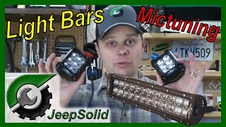 Jeep LED spot light and light bar review MICTUNING [upl. by Murphy550]