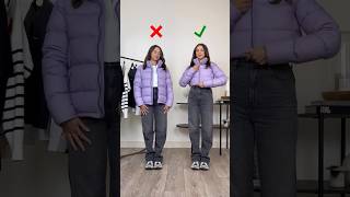 Puffer Jacket Hacks😱Winter Hacksytshorts hit youtubeshorts [upl. by Bergstein]