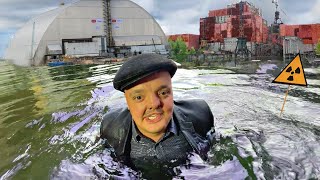 What will happen if you SWIMMING under the Chernobyl Reactor☢☢☢Looking for HOT PARTICLES in Pripyat😱 [upl. by Auqenwahs927]