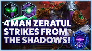 Zeratul MotN  4 MAN ZERATUL STRIKES FROM THE SHADOWS  Grandmaster Storm League [upl. by Htehpaj]