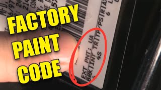 How to Find Your Paint Code on Your Car [upl. by Hertberg824]