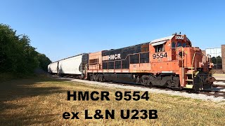 ex LampN U23B Huntsville amp Madison County Railroad 9554 Switching Cars [upl. by Catherin]