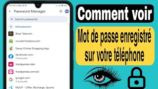 Comment afficher les mots de passe enregistrés sur votre mobile  Comment connaître tous les mots [upl. by Smada447]