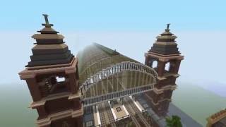 MINECRAFT VICTORIAN LONDON TRAIN STATION  steampunk texture pack [upl. by Gnirol]