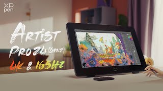 Artist Pro 24 Gen 2 165hz amp 4k ｜XPPen New launch [upl. by Akemehc408]