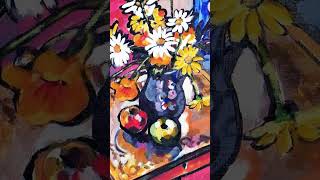 Stop It is a still life shortvideo acrylicpainting naturalism floral fruit southafrica [upl. by Analrahc]