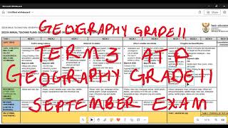 Geography Grade 11 Term 3 ATP MATRICNATEDSPECIALIST [upl. by Lewiss196]