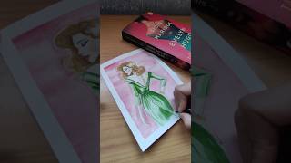 Dibujando un libro los siete maridos de Evelyn Hugo fanart booktube artandcraft acuarela arte [upl. by Tennek]