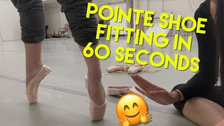 60 SECOND POINTE SHOE FITTING [upl. by Attenoj560]