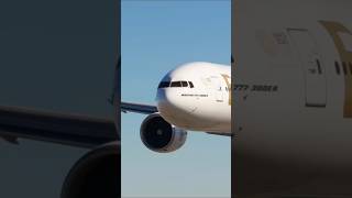 Emirates 777300ER Over Dubai Close Up aviation shorts [upl. by Ennej]