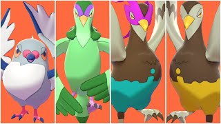 FULL PIDOVE EVOLUTION TEAM Shiny Pidove Shiny Tranquill Shiny Unfezant Male amp Female Moveset [upl. by Yromas]