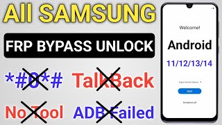 SAMSUNG FRP BYPASS 2024 ANDROID 121314 Latest Security Frp Lock Removal  Google Lock Remove 2024 [upl. by Ahsauqram]