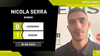 Nicola Serra centrocampista Budoni 15092024  Diario Sportivo [upl. by Eimilb]