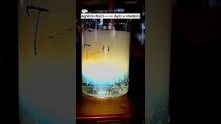 Double displacement reaction AgNO3NaCl  reaction experiment knowledge science chemistry [upl. by Bronez253]