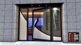 The Wave Pivot Door  MODERN STEEL DOORS [upl. by Iak811]