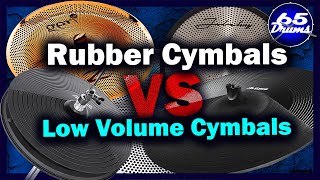 Low Volume Cymbals VS Rubber Cymbals VS Triggered Low Volume Cymbals For Electronic Drums [upl. by Britte]