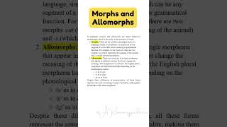 Morphs and Allomorphs Instant Essay for Exam Success ARsummaryguidance shorts Viral trending [upl. by Carolus355]